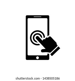 Smart phone touch screen icon symbol vector