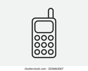 Smart phone toy icon on white background. Line style vector.