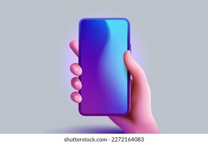 Teléfono inteligente que usa, dispositivo de mano electrónico. Ilustración del vector