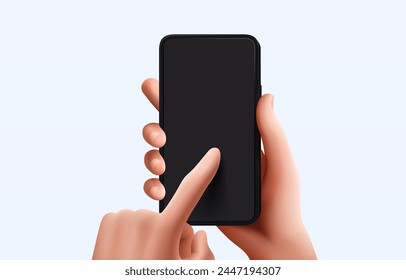 Smart phone using, hand hold gadget electronic. Vector illustration