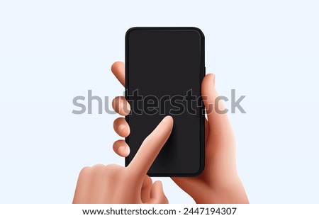 Smart phone using, hand hold gadget electronic. Vector illustration