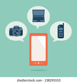 Smart phone, vector