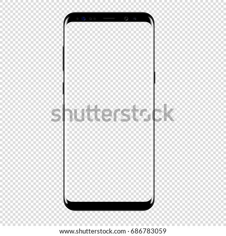 smart phone vector drawing isolated transparent background