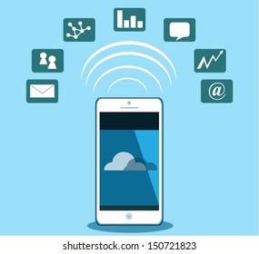 Smart phone .Vector eps10 illustration.
