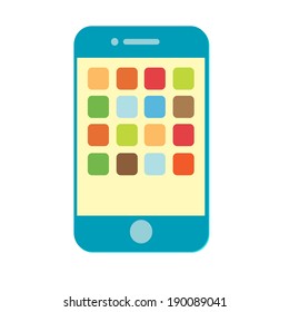 smart phone vector flat illustration