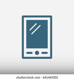 Smart phone vector flat pictograph line icon stock design illustration