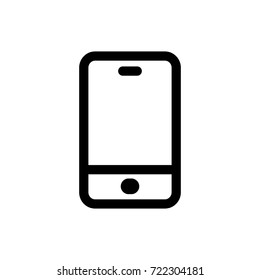 Smart Phone Vector Icon. Editable Stroke. 256x256 Pixel Perfect