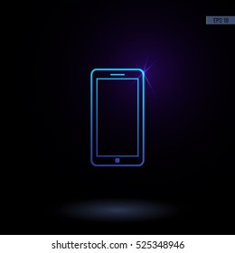 Smart phone vector icon. Graphic symbol for web design, logo.