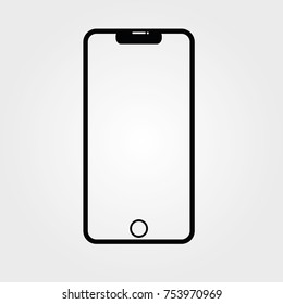 smart phone vector icon latest technology with grey background