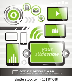 Smart phone vector icon set