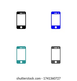 smart phone vector icon stock vector illustration flat design.