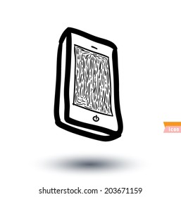  smart phone, vector illustration.