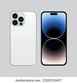 Smart Phone vector illustration front and back view