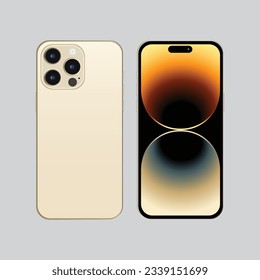 Smart Phone vector illustration front and back view
