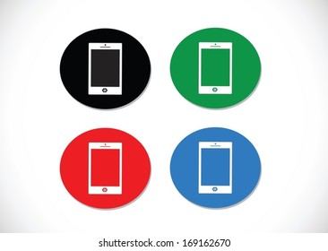 Smart Phone in vector illustration  and one new message 
