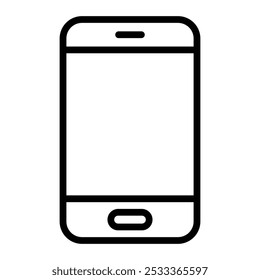 Smart Phone Vector Line Icon Design