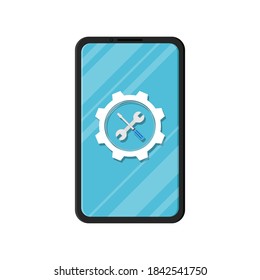 Vector de teléfono inteligente. Teléfono inteligente con fondo blanco.