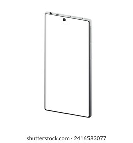 smart phone vector.  smartphone mockup. Presentation Showcase Promotion Technology Display Device Template. Mobile phone with blank white display isolated on background.