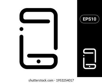 Icono de línea elegante de Smart Phone Vector para UI y UX