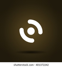 Smart phone vibrating icon. Modern minimalist mobile app flat simple icon.