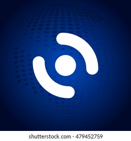 Smart phone vibrating icon. Modern minimalist mobile app flat simple icon.