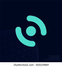 Smart phone vibrating icon. Modern minimalist mobile app flat simple icon.