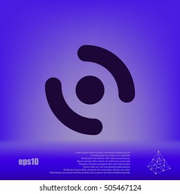 Smart phone vibrating icon. Modern minimalist mobile app flat simple icon.