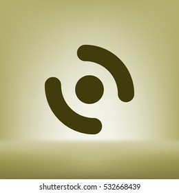 Smart phone vibrating icon. Modern minimalist mobile app flat simple icon.