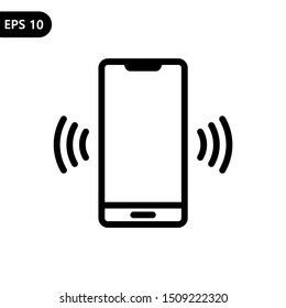 Smart phone vibrating or ringing flat vector illustration icon. Eps10