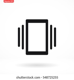Smart phone vibrating . Vector icon 10 EPS