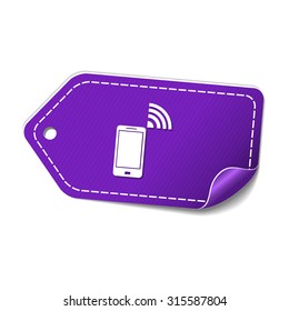 Smart Phone Violet Vector Icon Design