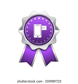Smart Phone Violet Vector Icon Design