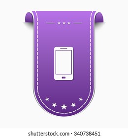 Smart Phone Violet Vector Icon Design