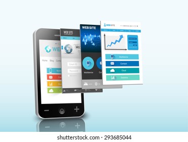 Smart phone web design concept