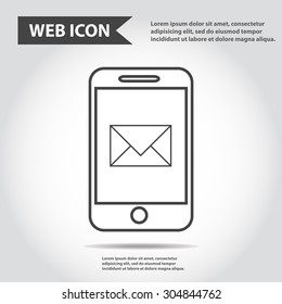 Smart phone, web icon, vector.