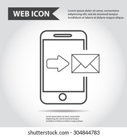 Smart phone, web icon, vector.