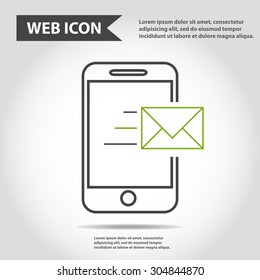 Smart phone, web icon, vector.