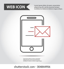 Smart phone, web icon, vector.