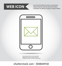 Smart phone, web icon, vector.