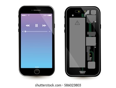 Smart Phone White Background
