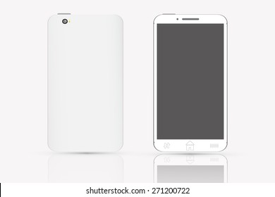 Smart phone white color vector design.