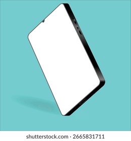 smart phone with white(empty) screen useful for advertising 