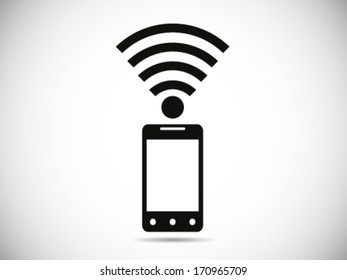 Smart Phone - Wireless Network Connection Icon (Upside)