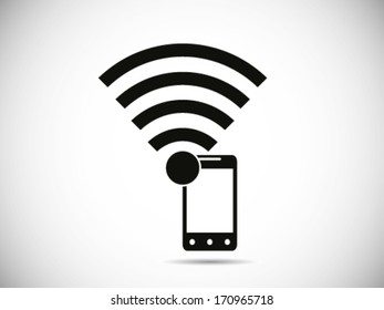Smart Phone - Wireless Network Connection Icon (Upper Left)