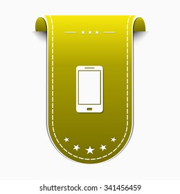 Smart Phone Yellow Vector Icon Design