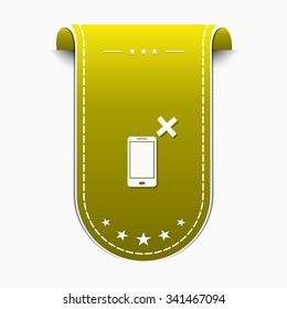 Smart Phone Yellow Vector Icon Design