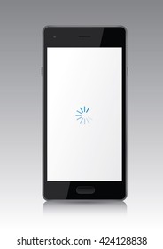 Smart phones and white screen. Vector Illustration.