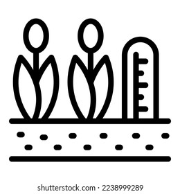 Smart plant control icon outline vector. Data sensor. Organic work
