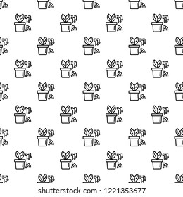 Smart plant pot pattern seamless repeat background for any web design