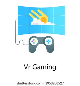 Smart playing technology, flat gradient vector of vr gaming 